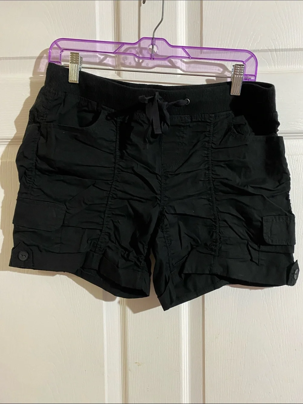 Black juniors, Drawstring Cargo Shorts